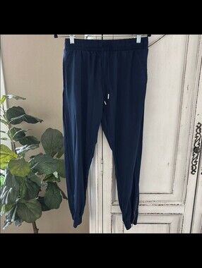 Zyia Small Navy Drawstring Jogger Pants
